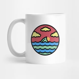 shark sunset Mug